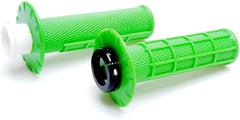 Puños de manillar APE RACING antideslizantes con bloqueo giratorio para acelerador, para motocicleta, motocross, todoterreno (verde) 
