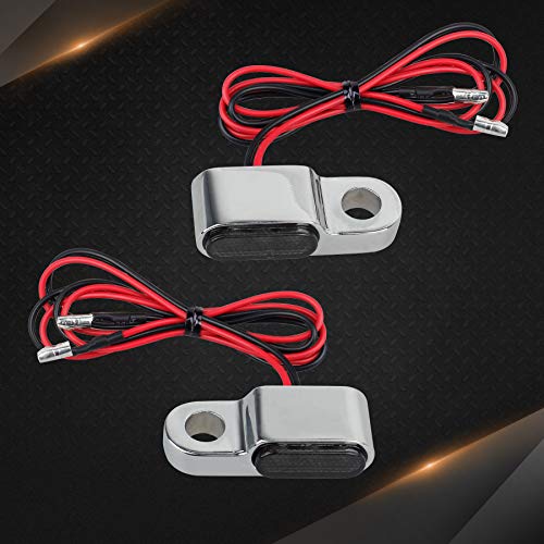Mini clignotants LED APE RACING pour guidon, feu stop, feu de position, feu arrière chromé 