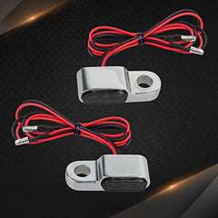 Mini clignotants LED APE RACING pour guidon, feu stop, feu de position, feu arrière chromé 