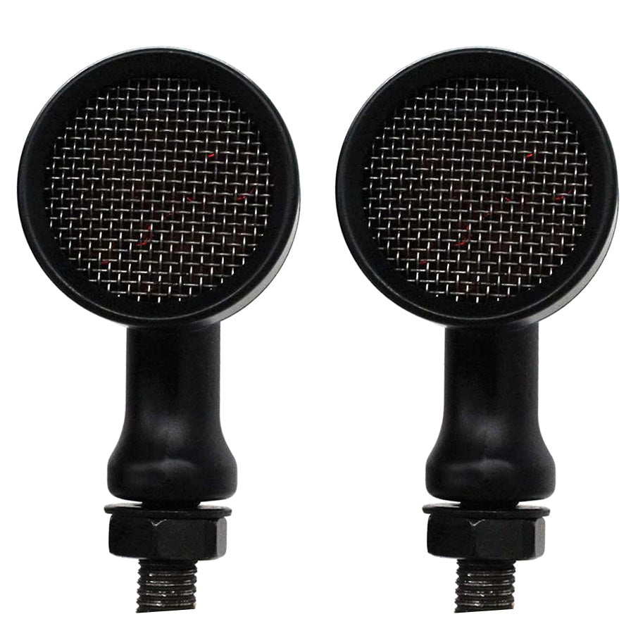 Intermitentes LED vintage de metal para motocicleta APE RACING, luces traseras negras M10
