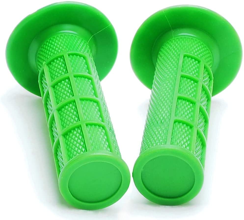Puños de manillar APE RACING antideslizantes con bloqueo giratorio para acelerador, para motocicleta, motocross, todoterreno (verde) 