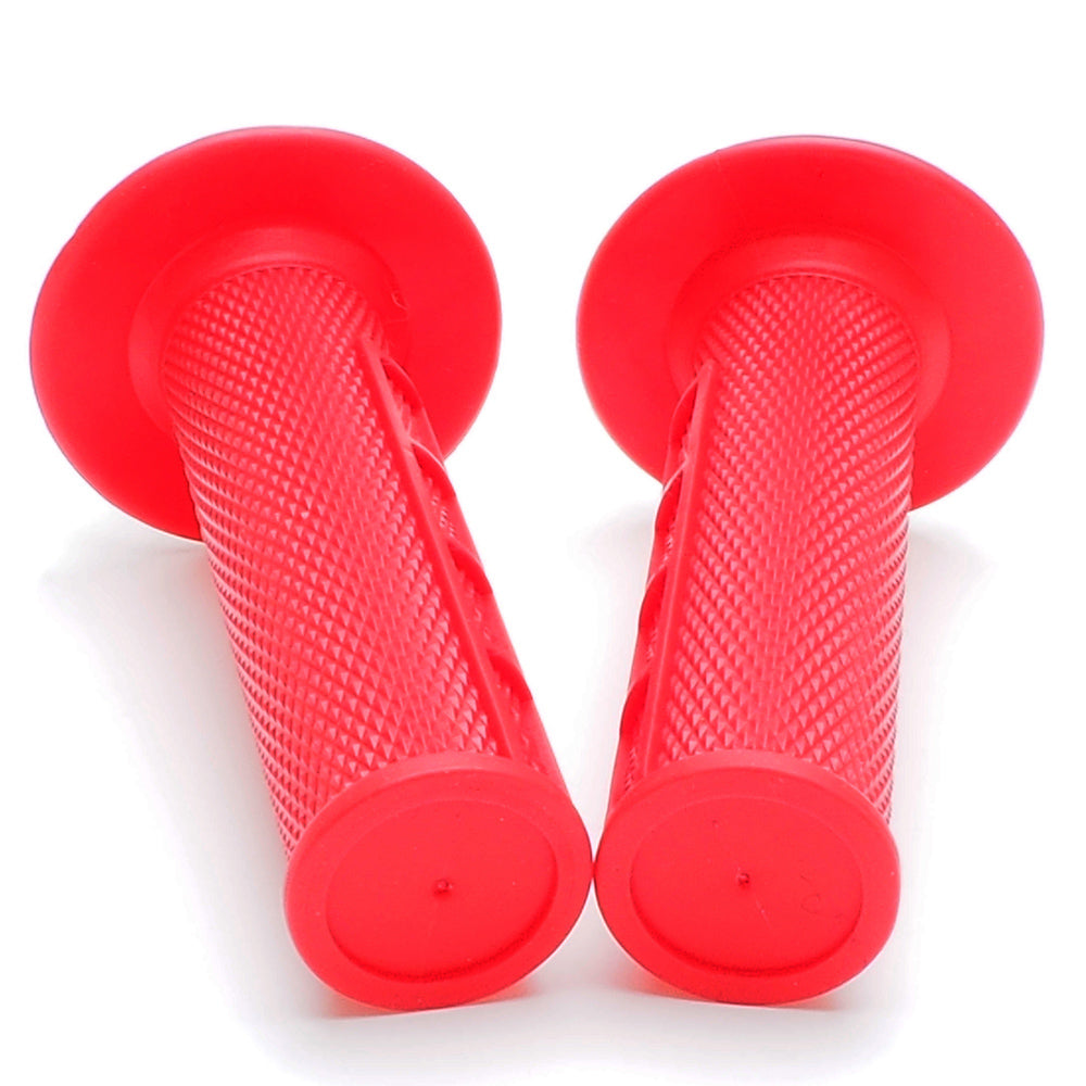 Puños de manillar APE RACING antideslizantes con bloqueo giratorio para acelerador, para motocicleta, motocross, todoterreno (rojos) 
