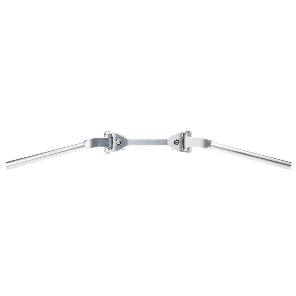 Manillar flexible APE RACING de 7/8" y 22 mm para motocicletas de aventura, motocross, todoterrenos, quads (plateado) 